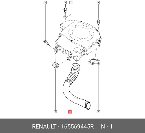 PIPE ASSY, PLASTIC 165569445R RENAULT