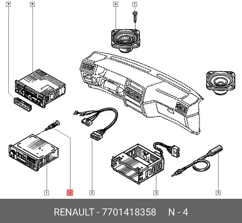  7701418358 АДАПТЕР ДЛЯ РАДИО xRENAULT