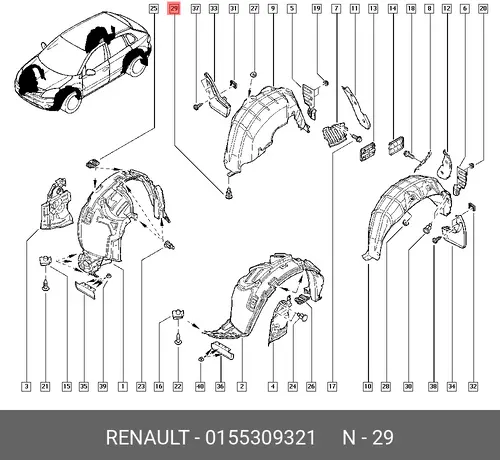 Пистон RENAULT Koleos 0155309321