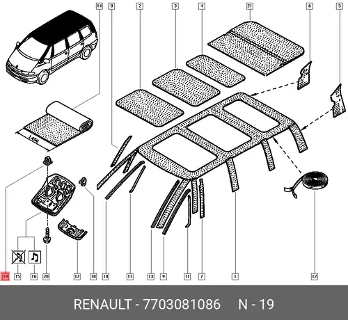 7703081086 КРЕПЕЖ RENAULT
