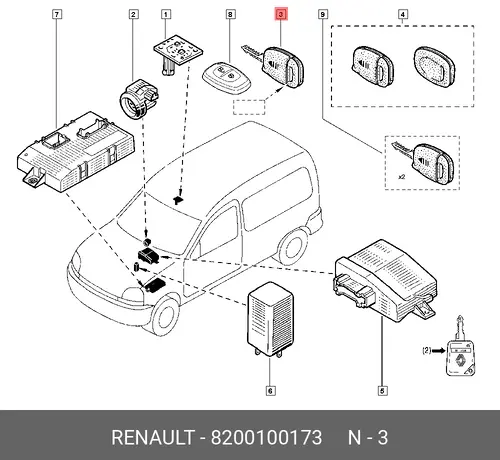 Плип RENAULT Kangoo 8200100173