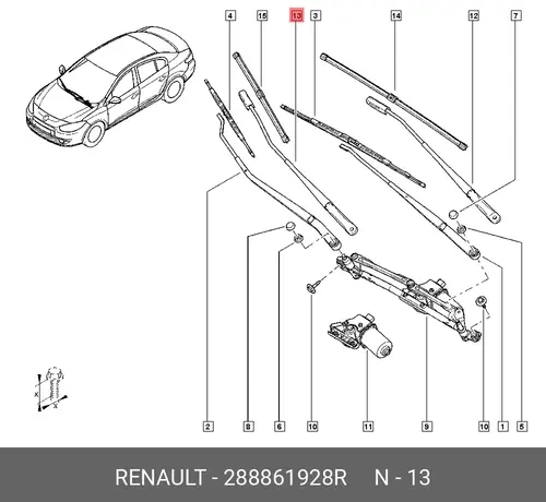  ПОВОДОК 288861928R RENAULT