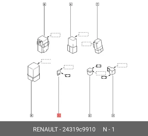 ПРЕДОХРАНИТЕЛЬ 10А 24319C9910 RENAULT