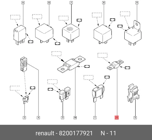 предохранитель 30A!\Renault 8200177921