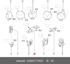 предохранитель стартера! 350А\ 8200177920 RENAULT