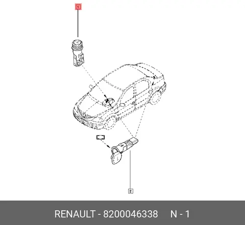 ПРИКУРИВАТЕЛЬ В СБОРЕ 8200046338 RENAULT