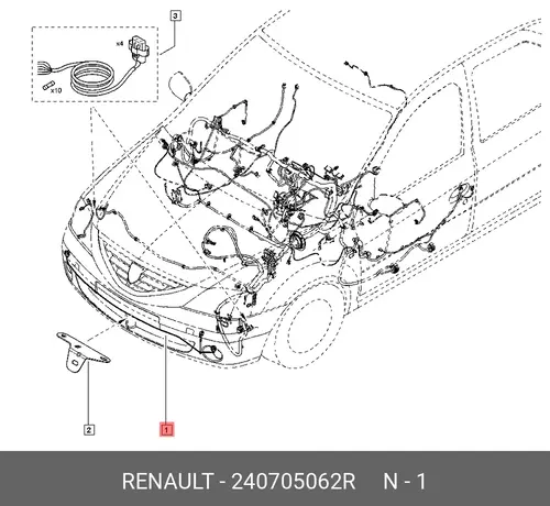 проводка бампера пер.!\ Renault 240705062R
