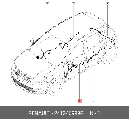  ПРОВОДКА ДВЕРИ ПЕР ЛЕВ 241246999R RENAULT