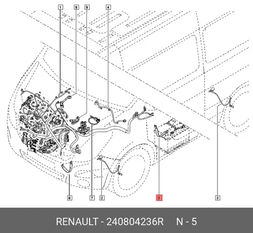 Перемычка АКБ RENAULT 240804236R