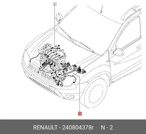 Перемычка АКБ RENAULT 240804378R