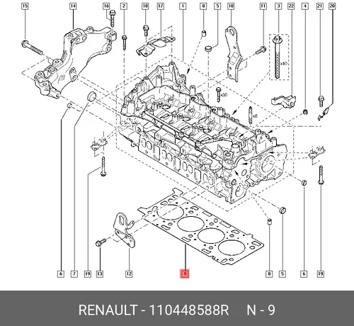 Прокладка ГБЦ RENAULT 110448588R
