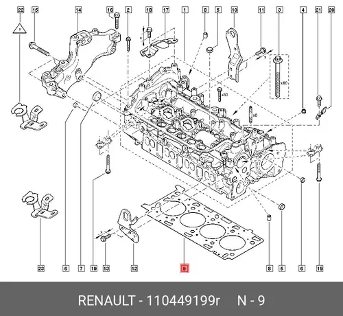 Прокладка ГБЦ RENAULT 110449199R