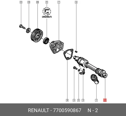 Распредвал RENAULT 7700590867