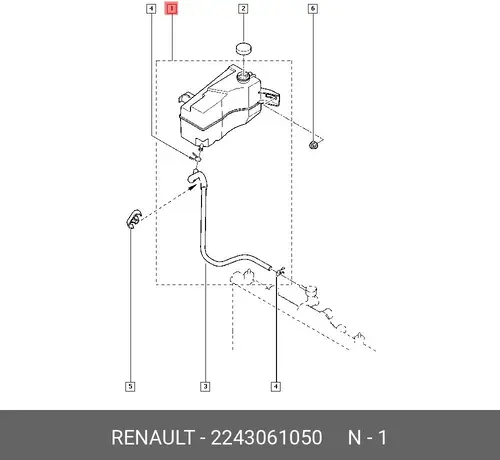Расширительный бачок RENAULT 2243061050