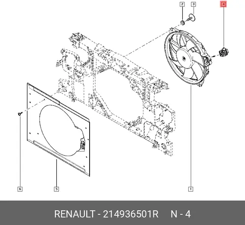 РЕЗИСТОР ВЕНТ ОХЛ ДВИГ L30 214936501R RENAULT