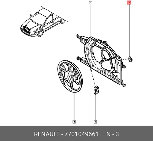 Резистор 7701049661 RENAULT