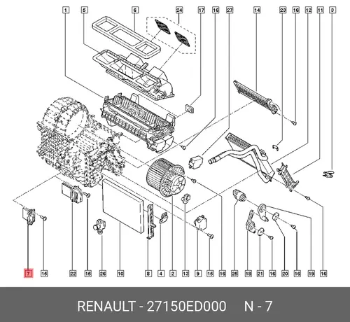 РЕЗИСТОР ОТОПИТЕЛЯ 27150ED000 RENAULT