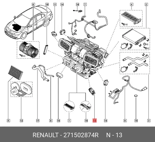 Renault,Резистор отопителя 27 15 028 74R
