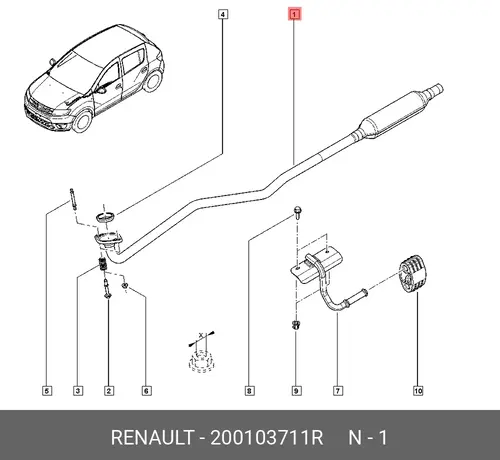 РЕЗОНАТОР ЛОГАН 2 200103711R RENAULT