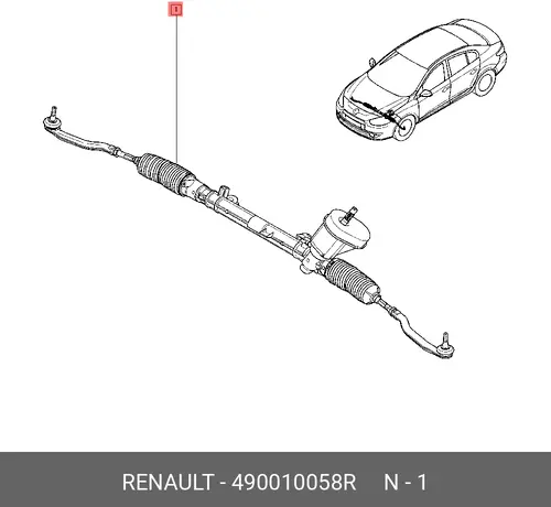 Рулевая рейка RENAULT 490010058R
