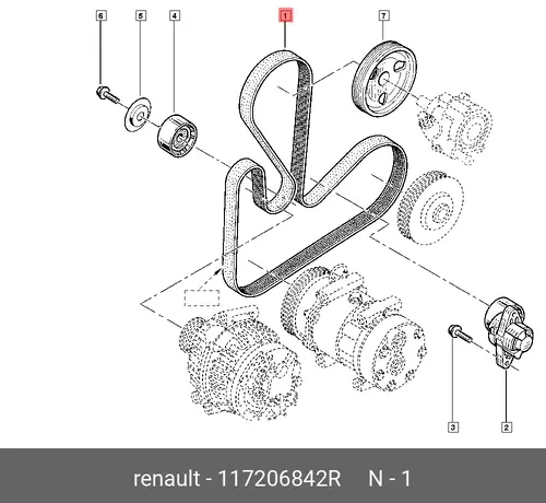 RENAULT 117206842R 1823 мм