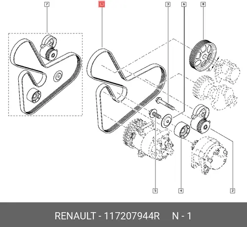 RENAULT 117207944R 1793 мм