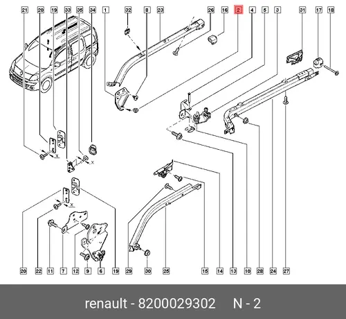 РОЛИК ДВЕРИ (МЕТ) 8200029302 RENAULT