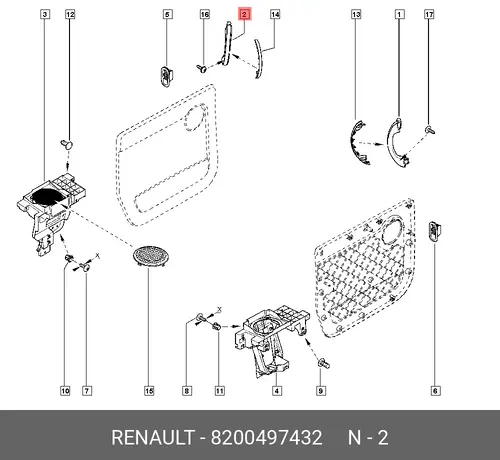 Ручка двери RENAULT 8200497432