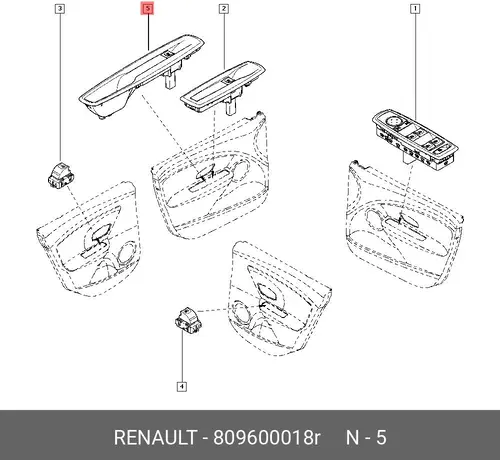 Ручка двери RENAULT 809600018R