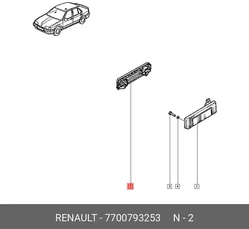 Ручка двери RENAULT 7700793253