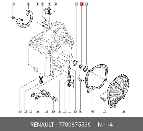 сальник АКПП!\ Renault 7700875596