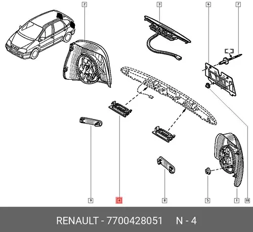Фара RENAULT 7700428051