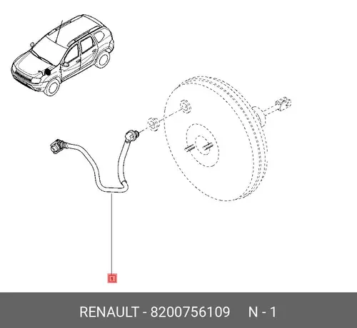 Шланг ГУР RENAULT 8200756109