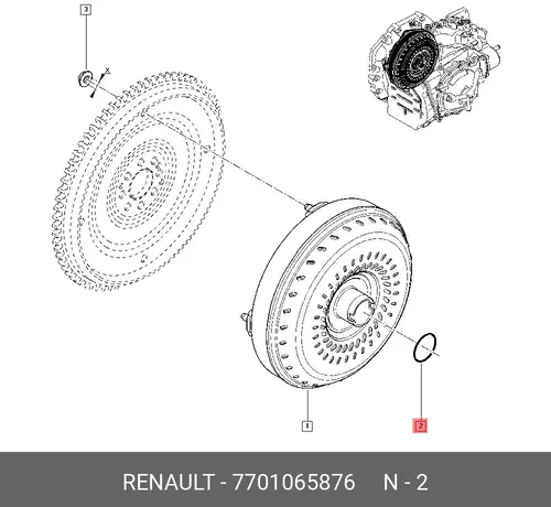 7701065876 УПЛОТНИТЕЛЬ ГИДРОТРА RENAULT