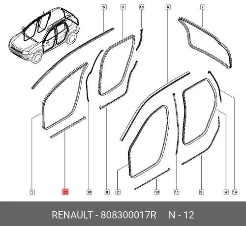 Ручка двери RENAULT 808300017R