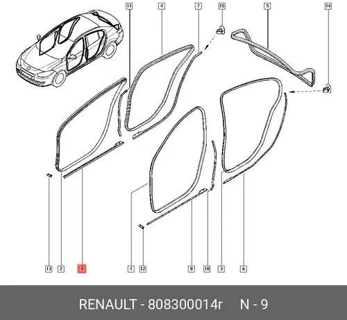 Ручка двери RENAULT 808300014R