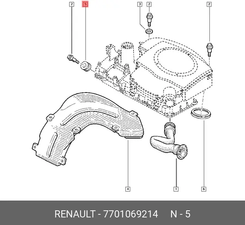 Клапан отопителя RENAULT 7701069214