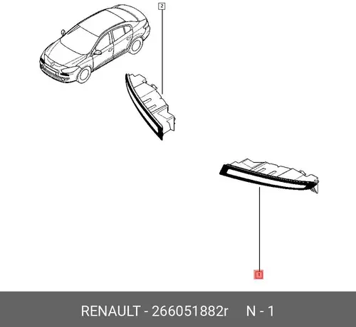 Фара RENAULT 266051882R