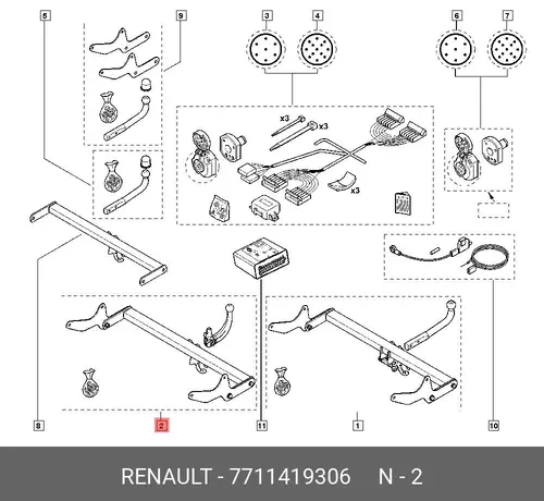 Фаркоп RENAULT 7711419306