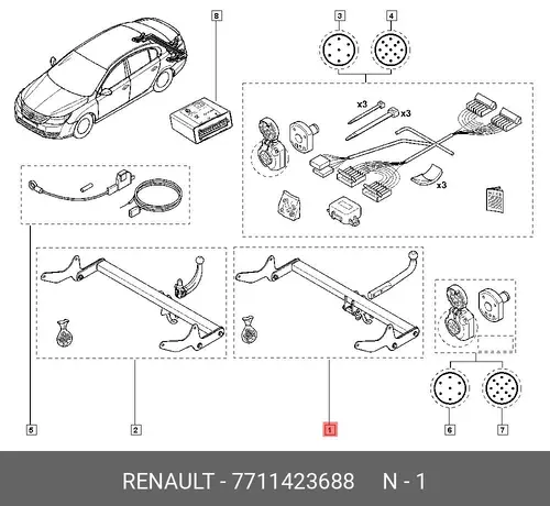 Фаркоп RENAULT 7711423688