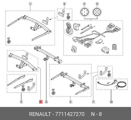 Фаркоп RENAULT 7711427270