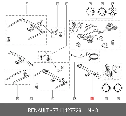 Фаркоп RENAULT 7711427728