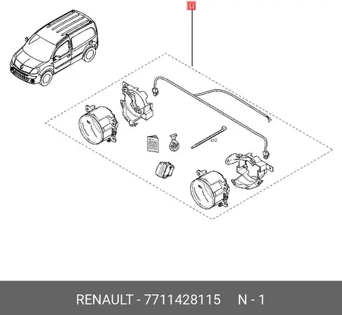 Фара противотуманная RENAULT 7711428115