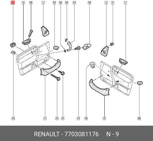 ЗАГЛУШКА 7703081176 RENAULT