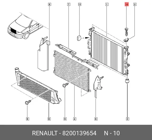 ФИКСАТОР ПЛАС 8200139654 RENAULT