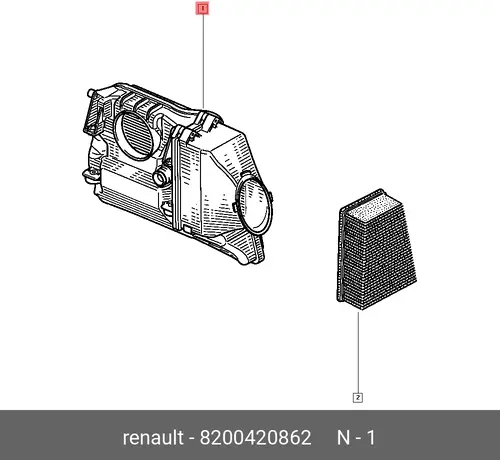 Фильтр воздушный RENAULT 8200420862