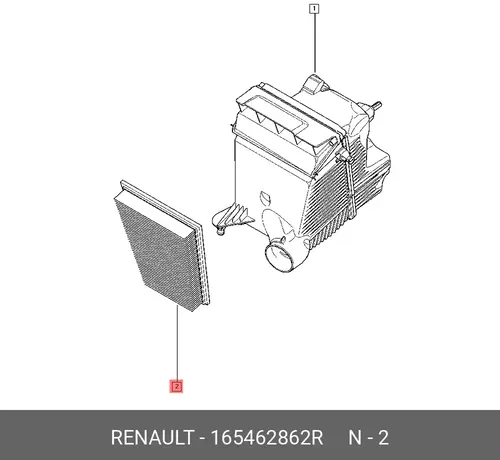 Фильтр воздушный RENAULT 165462862R