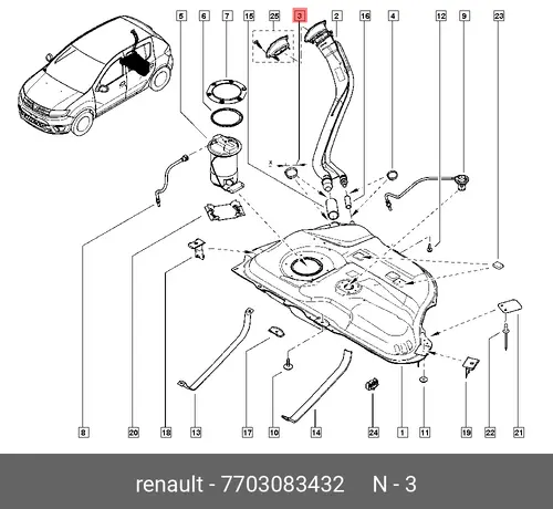 Хомут 7703083432 RENAULT
