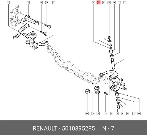 ШАЙБА (МЕТ) 5010395285 RENAULT