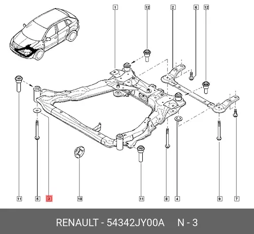 54342JY00A Шайба мет) RENAULT